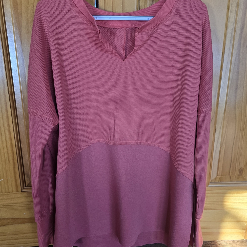Women's Coral Long Sleeve Top